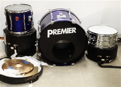 Lot 195 - A Premier drum kit.