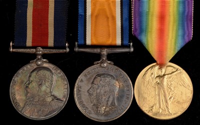 Lot 1853 - Naval Good Shooting medal and WWI medals