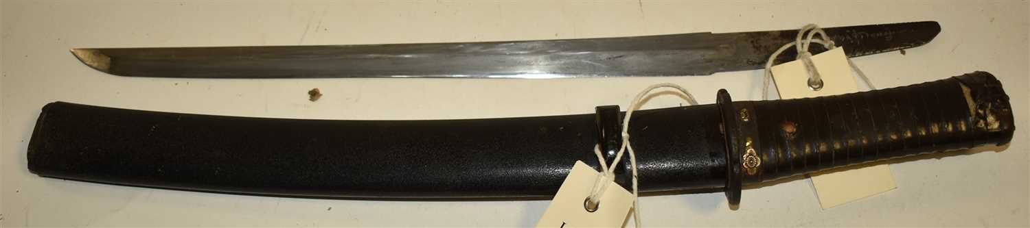 Lot 107 - Tanto blade and separate tanto mounts