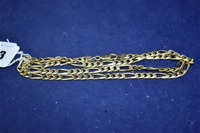 Lot 333 - 18ct yellow gold curb link necklace