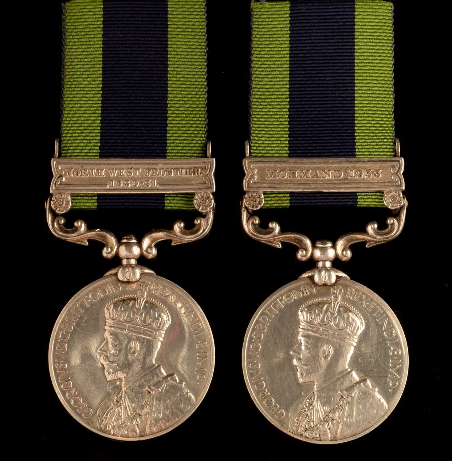 Lot 1854 - Double issue George V India General Service medal