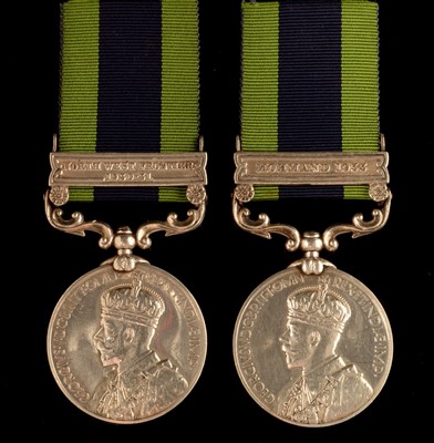 Lot 1854 - Double issue George V India General Service medal