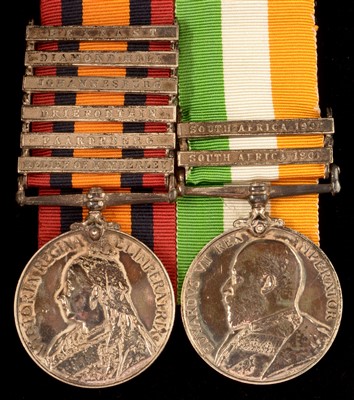 Lot 1594 - Queen's and King's South Africa medal