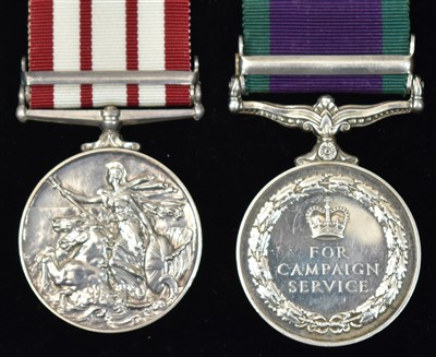 Lot 1713 - Two Elizabeth II General Service medals