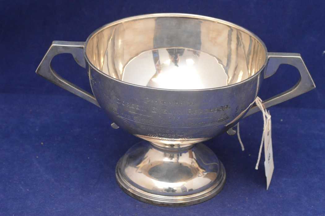 Lot 59 - George V silver trophy cup