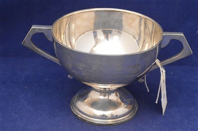 Lot 59 - George V silver trophy cup