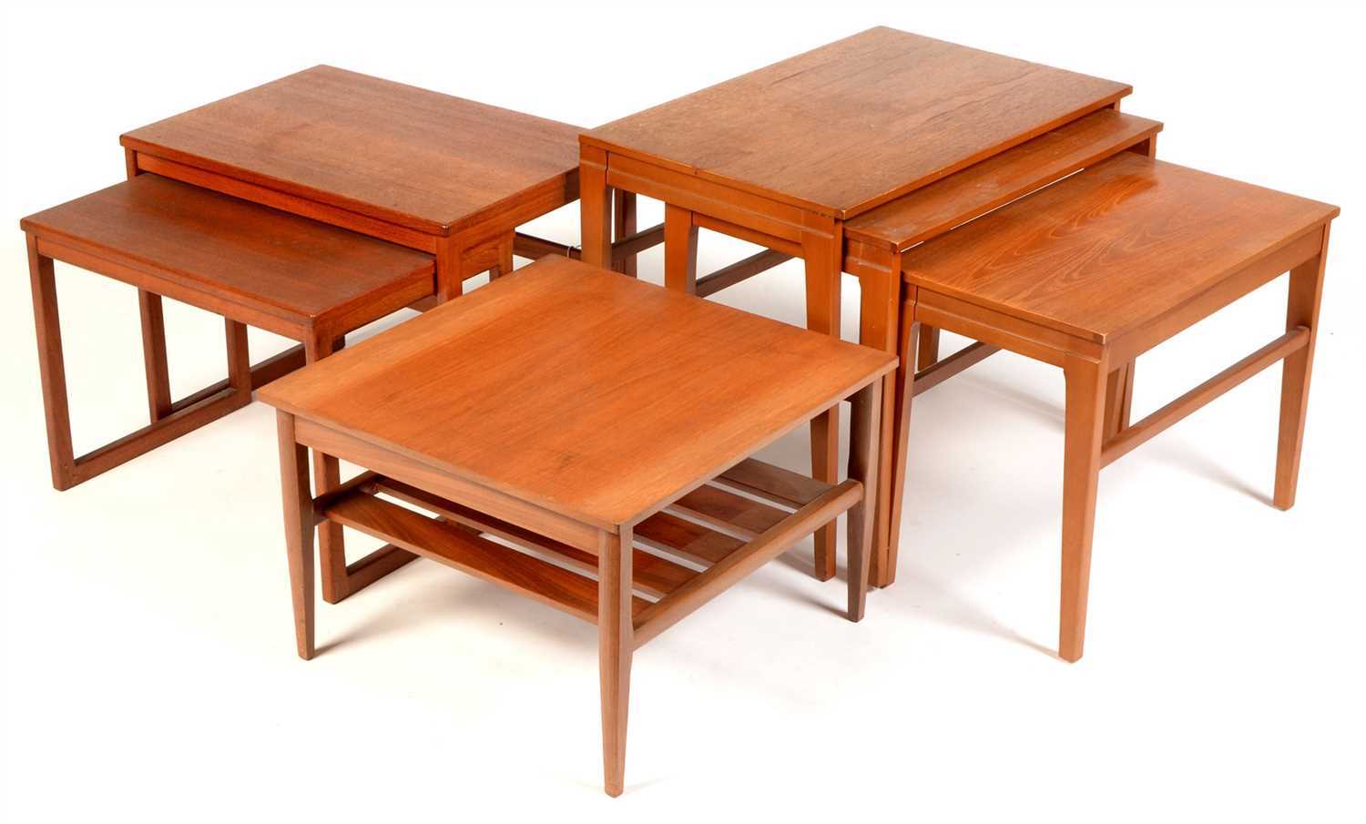 Lot 1601 - Two Swedish occasional tables; a nest of three tables; and a coffee table.