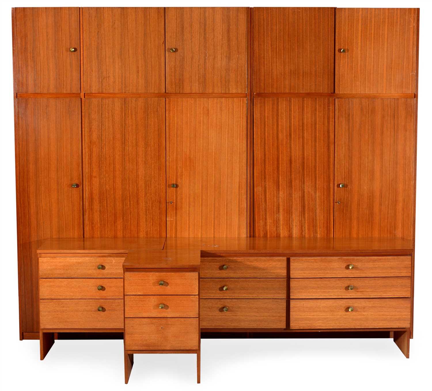 Lot 1566 - Five items of 1960's teak bedroom furniture.