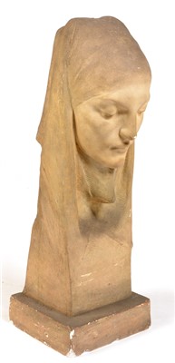 Lot 1631 - A 1960's clay ornament depicting the head of a woman.