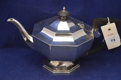 Lot 72 - George V silver teapot
