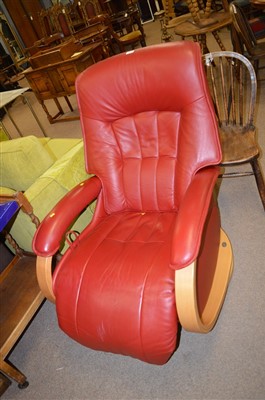 Lot 575 - Leather recliner
