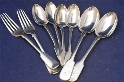Lot 45 - Victorian silver flatware