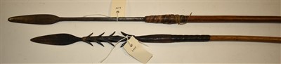Lot 294 - Two polynesian fishing spears