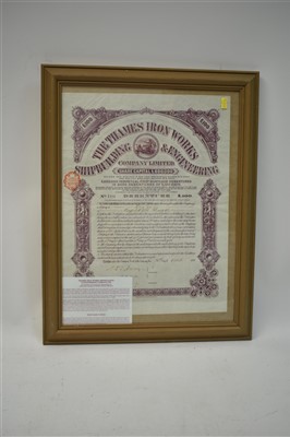 Lot 305 - West Ham historical bond certificate