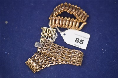 Lot 85 - 9ct bracelet and another