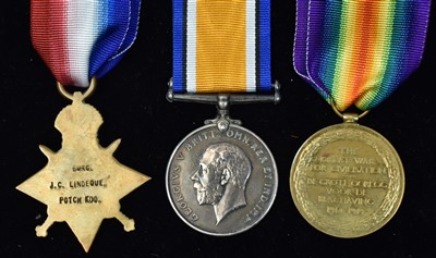 Lot 1680 - A Group of three First World War medals