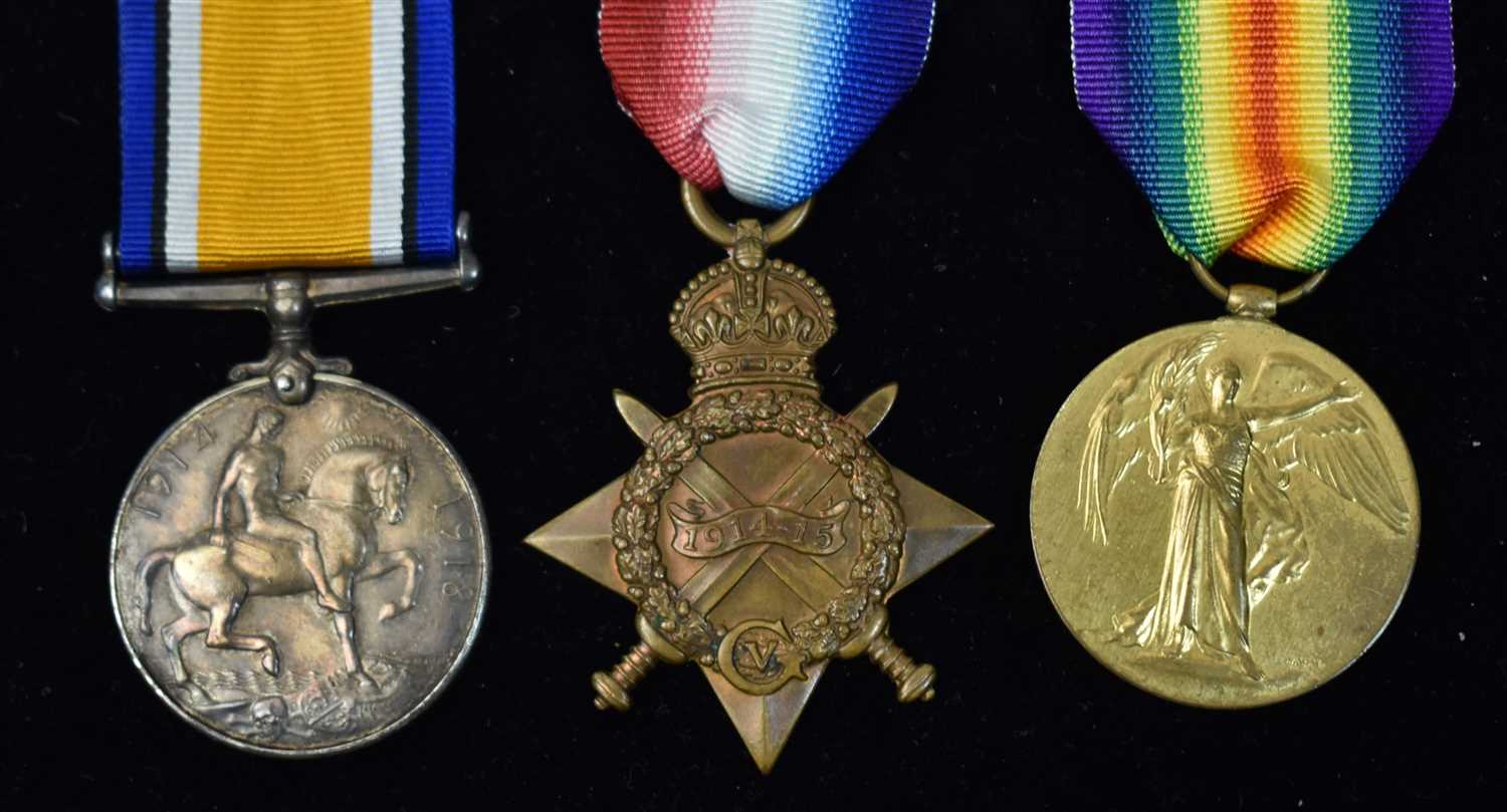 Lot 1681 - A Group of three First World War medals