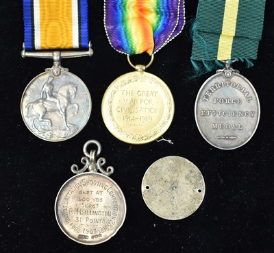 Lot 1796 - Long Service and First World War medals