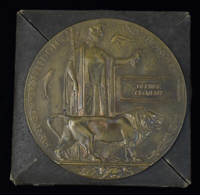 Lot 1690 - First World War memorial plaque