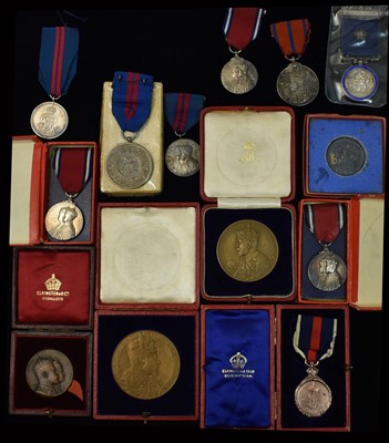 Lot 1842 - Edward VII and George V Coronation and Jubilee medals