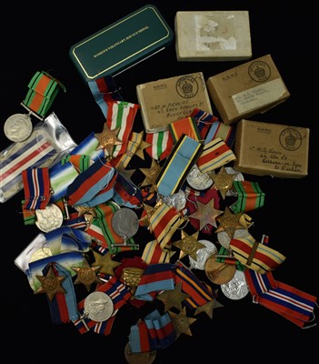 Lot 1703 - A large collection of Second World War medals