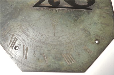 Lot 1123 - John Rowley, London horizontal sundial