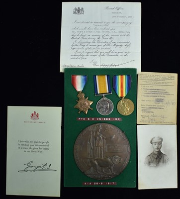 Lot 1659A - First World War plaque and group