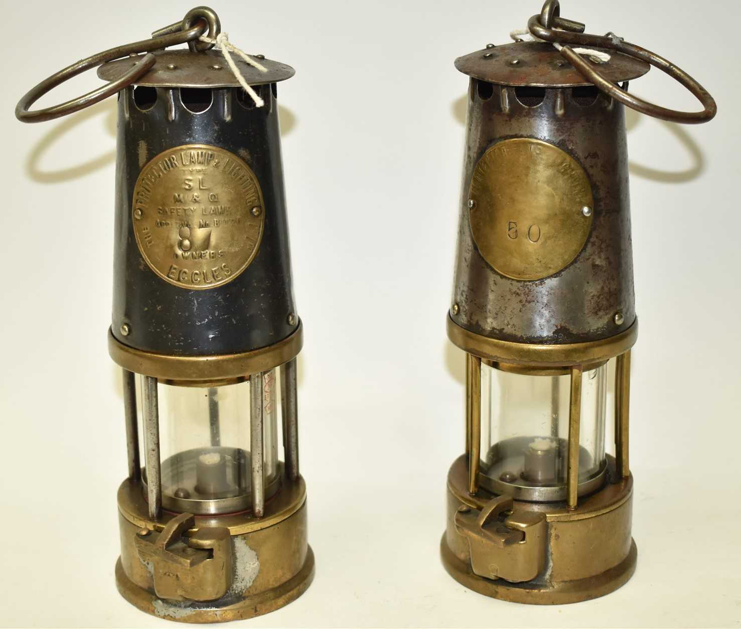 Lot 261 - Two Protector miner's lamps