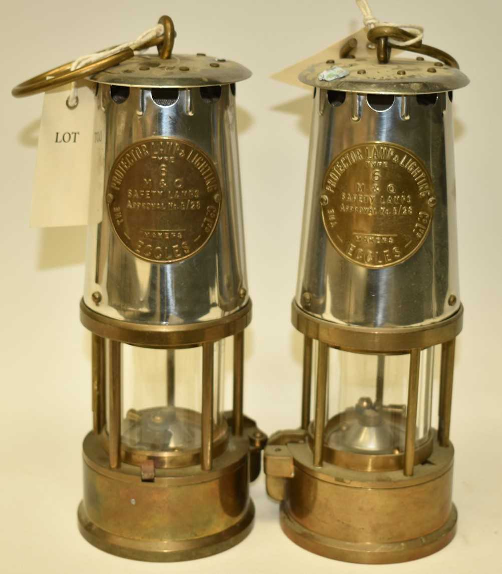 Lot 264 - Two Protector miner's lamps