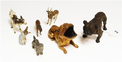 Lot 94 - Cold painted bronze animals