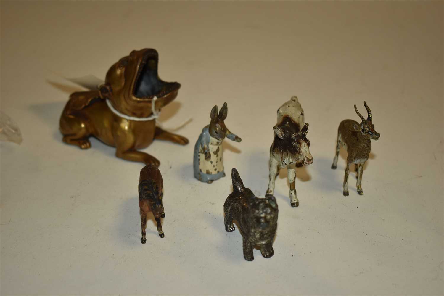 Lot 216 - Austrian cold painted bronze animals and others