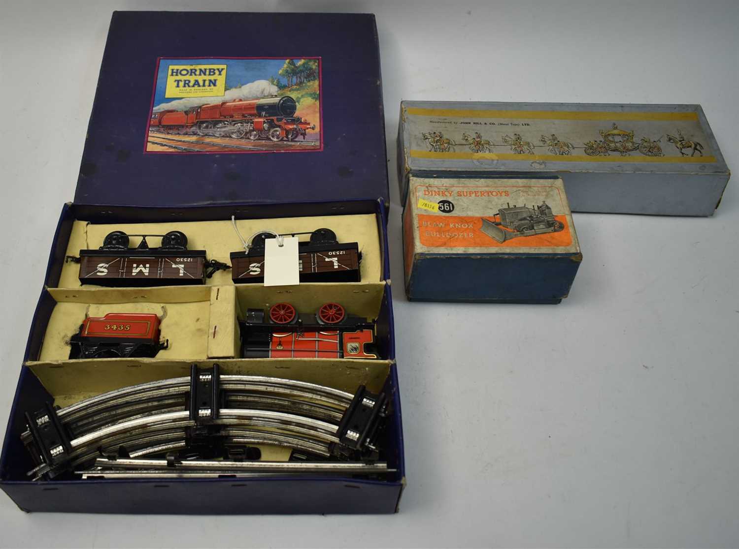 Lot 144 - Hornby Train Set, Coronation coach and Dinky digger