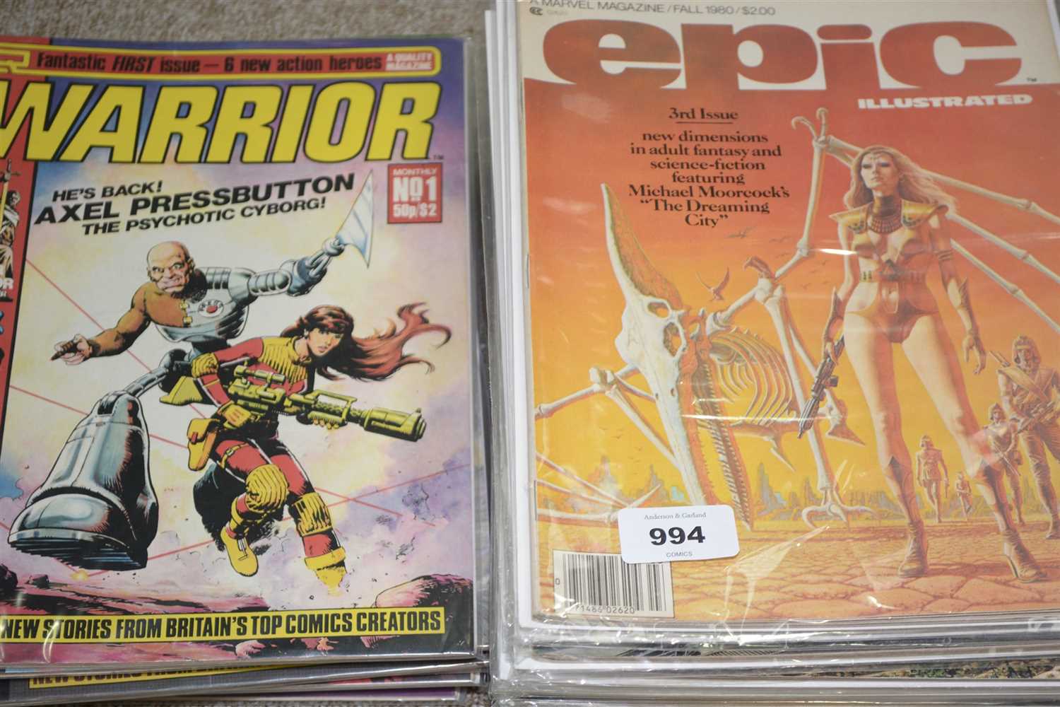 Lot 994 - Epic illustrated Marvel magazine fall 1980 and...