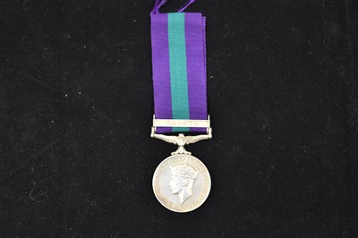 Lot 1866 - George VI General Service medal