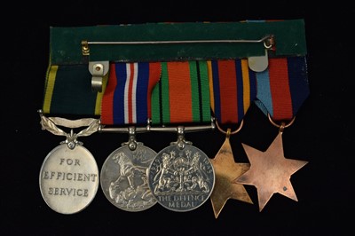 Lot 1870 - Second World War Efficiency medal group