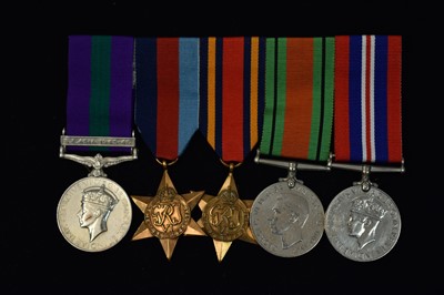 Lot 1872 - George VI General Service and Second World War medals