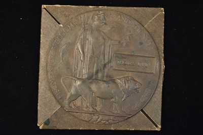 Lot 1878 - First World War Memorial plaque