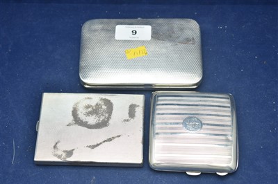 Lot 9 - Three silver cigarette cases