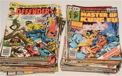 Lot 1093 - The Defenders and Master of Kung Fu Comics