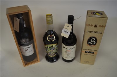 Lot 992 - Whisky and port