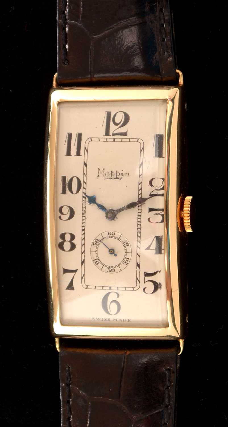 Lot 19 - Gold cased Mappin wristwatch