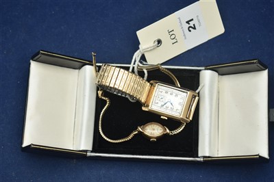 Lot 21 - Two gold wristwatches