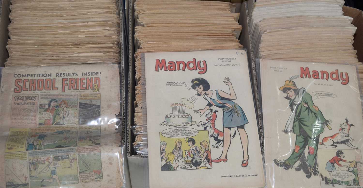 Lot 1182 - A collection of School Friend and Mandy girls' comics