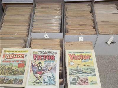 Lot 1196 - A large collection of Victor comics