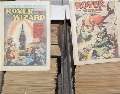 Lot 1198 - A collection of British Rover and Wizard comics