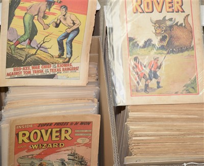 Lot 1199 - A collection of Rover and Wizard comics