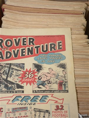 Lot 1204 - A collection of Rover and Adventure/Wizard comics