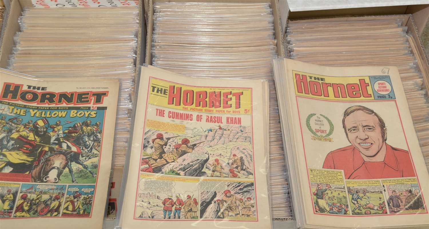 Lot 1206 - A large collection of The Hornet comics