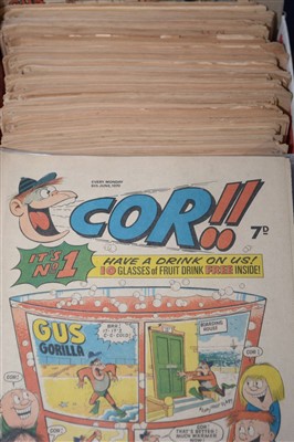 Lot 1215 - A collection of Cor!! comics