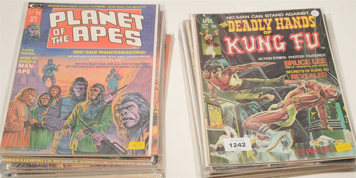 Lot 1242 - Deadly Hands of Kung Fu Comics etc.